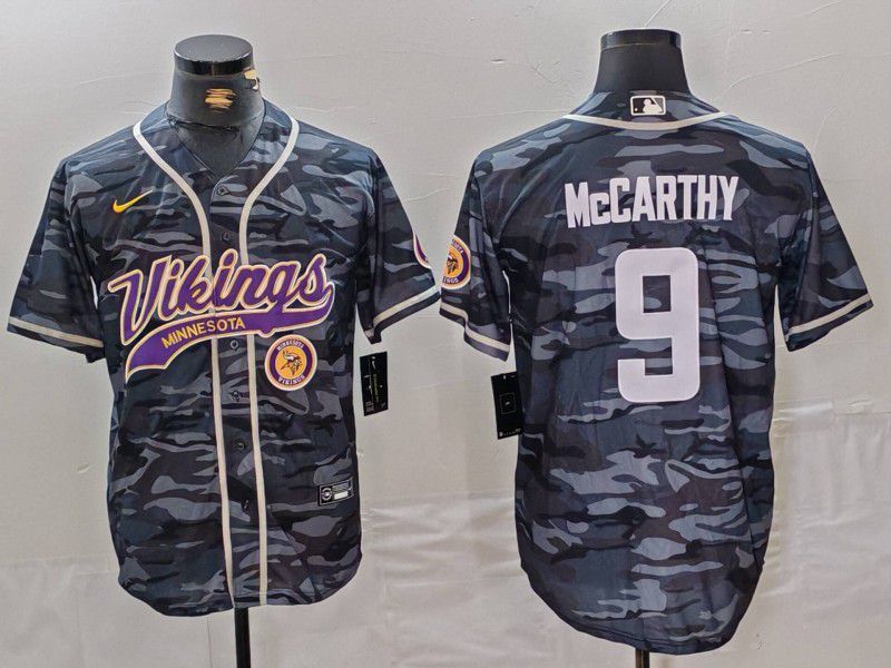 Men Minnesota Vikings #9 Mccarthy Camo Joint Name 2024 Nike Limited NFL Jersey style 3->minnesota vikings->NFL Jersey